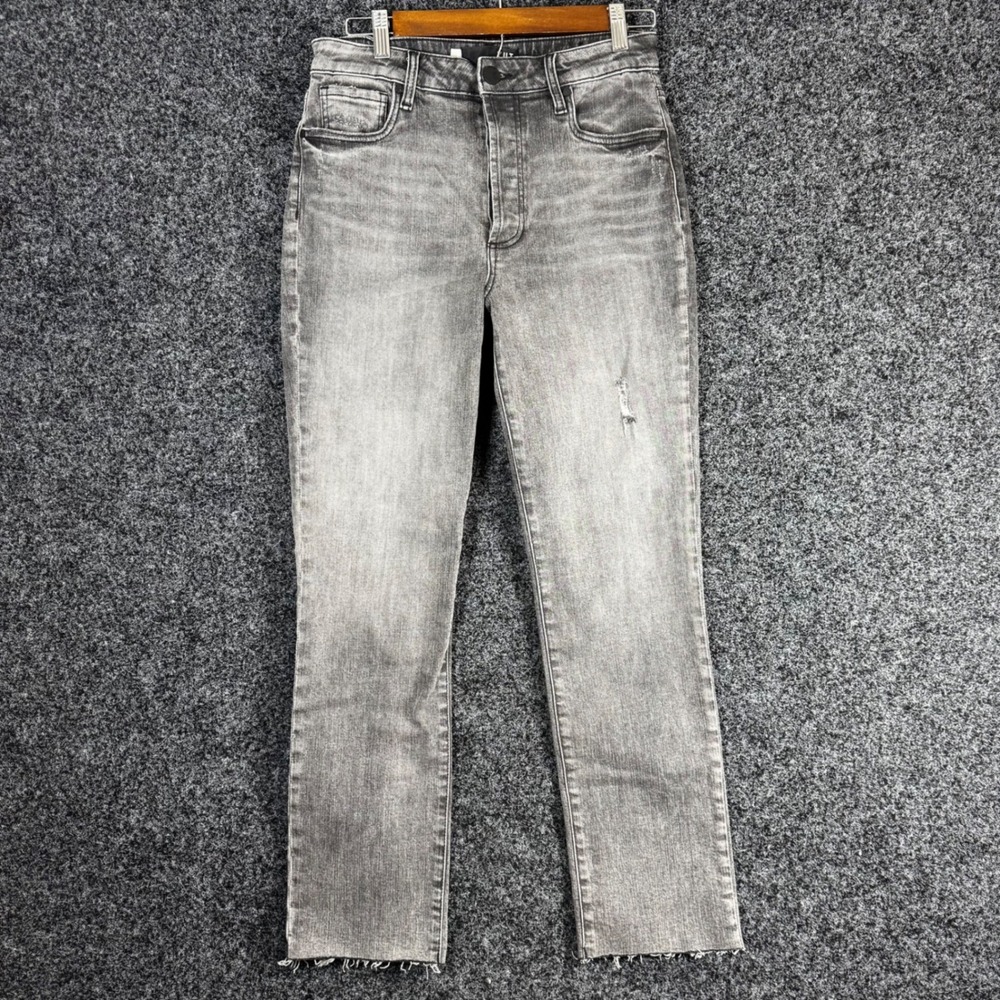 KUT from the Kloth Rosa High Rise Ankle Vintage Straight Grey Jeans Size 4L